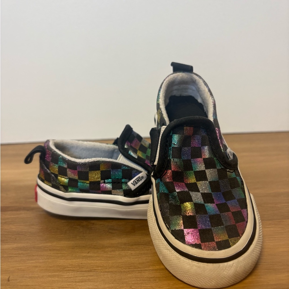 Vans Kids Iridescent Checkered Sneakers